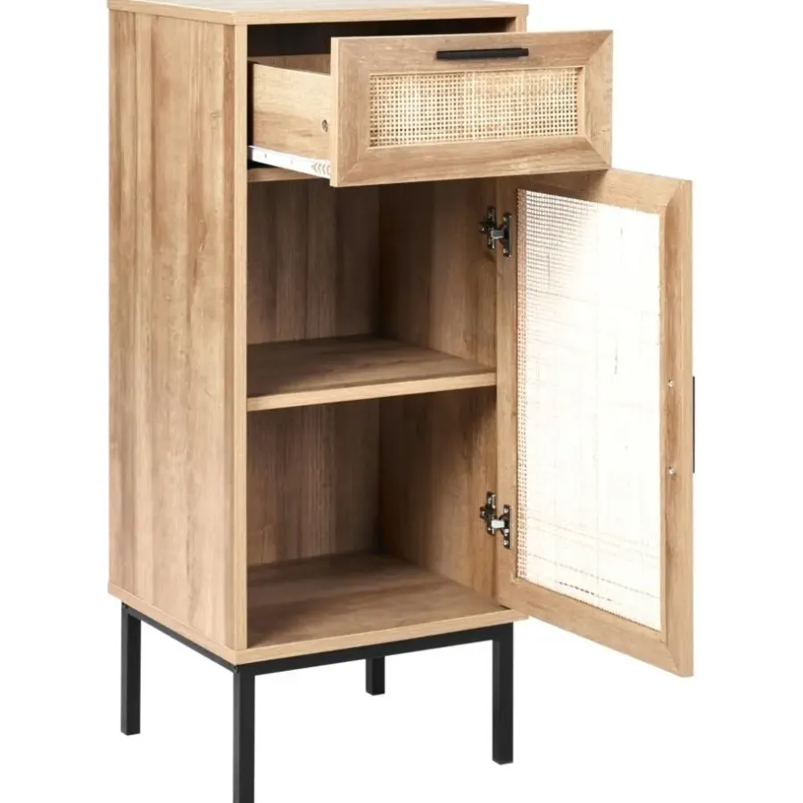 Leen Bakker ROSELL - Staande badkamerkast - Lichthout - 40 x 92 cm - Vezelplaat