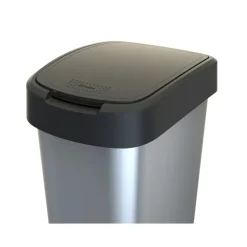 Rotho Afvalbak Twist 39 x 29 x 67 cm 50 l Polypropyleen Zilver