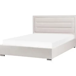 Leen Bakker ROUEN - Bed met opbergruimte - Lichtbeige - 160 x 200 cm - Polyester