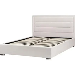 Leen Bakker ROUEN - Bed met opbergruimte - Lichtbeige - 160 x 200 cm - Polyester