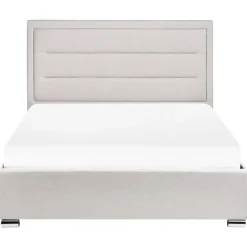 Twijfelaars-Leen Bakker ROUEN - Bed met opbergruimte - Lichtbeige - 140 x 200 cm - Polyester