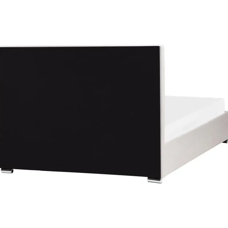 Twijfelaars-Leen Bakker ROUEN - Bed met opbergruimte - Lichtbeige - 140 x 200 cm - Polyester