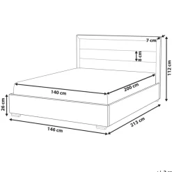 Twijfelaars-Leen Bakker ROUEN - Tweepersoonsbed - Taupe - 140 x 200 cm - Fluweel