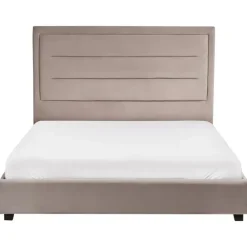 Twijfelaars-Leen Bakker ROUEN - Tweepersoonsbed - Taupe - 140 x 200 cm - Fluweel