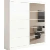 Rousseau Kledingkast Mike - 183 x 53 x 198 cm - Met spiegel - Wit