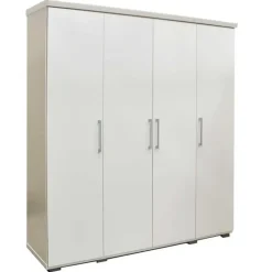 Kledingkasten|Kledingkasten-Rousseau Kledingkast Nikkie - 183x160x52cm - 4 deuren - wit