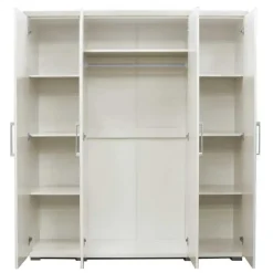 Kledingkasten|Kledingkasten-Rousseau Kledingkast Nikkie - 183x160x52cm - 4 deuren - wit