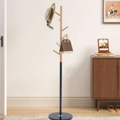Kapstokken-Rousseau Staande kapstok Viola - Ø37 x 172 cm - Beukenhout / Metaal