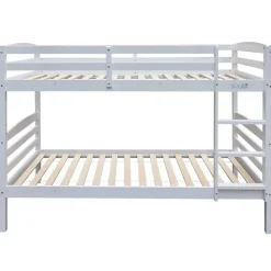 Kinderbedden-Rousseau Stapelbed Roy 90x200 - splitsbaar - wit grenen