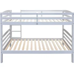 Kinderbedden-Rousseau Stapelbed Roy 90x200 - splitsbaar - wit grenen