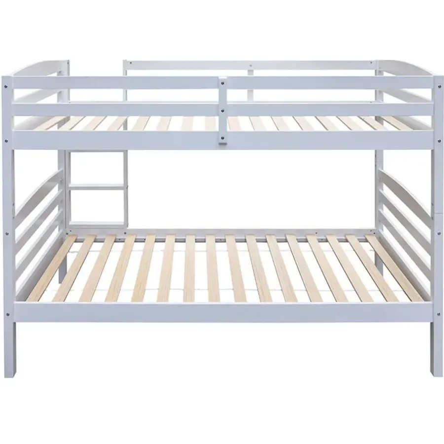 Kinderbedden-Rousseau Stapelbed Roy 90x200 - splitsbaar - wit grenen