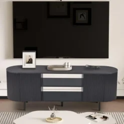 Tv Meubels-Rousseau tv-meubel Lagos - 160 x 45 x 58 cm - Donkerbruin