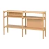 Wandkasten-Leen Bakker Rowico Home Holton Hoge Houten Wandkast - B 140 cm - Naturel