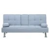 Beliani ROXEN - Slaapbank 3-zits - Grijs - Polyester