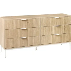 Ladekasten|Ladekasten-Leen Bakker ROYALLA - Ladekast met 6 lades - Lichtbruin - MDF