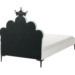 Beliani RUBIAN - Bed met LED - Wit - 90 x 200 cm - Fluweel