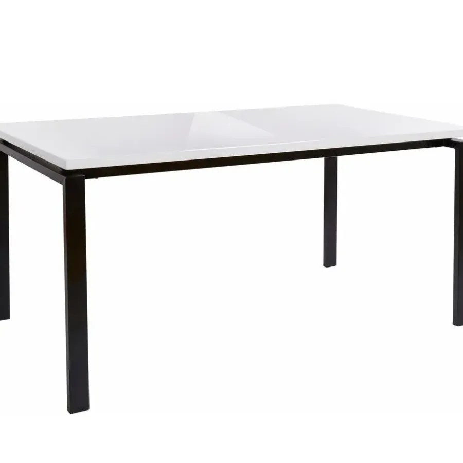 Loft24 Sabine - Eettafel 160x90 cm voor 8 in wit MDF