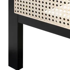 Beliani SALERNAS - Tweepersoonsbed - Zwart - 140 x 200 cm - Dennenhout