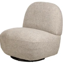 Nordlys Salonstoel Swivel van metaal en beige fluweel