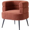 Fauteuils-Nordlys Salonstoel van metaal en terracotta lussen