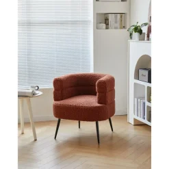 Fauteuils-Nordlys Salonstoel van metaal en terracotta lussen
