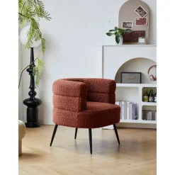 Fauteuils-Nordlys Salonstoel van metaal en terracotta lussen