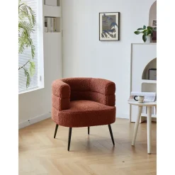 Fauteuils-Nordlys Salonstoel van metaal en terracotta lussen