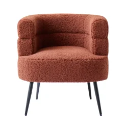 Fauteuils-Nordlys Salonstoel van metaal en terracotta lussen