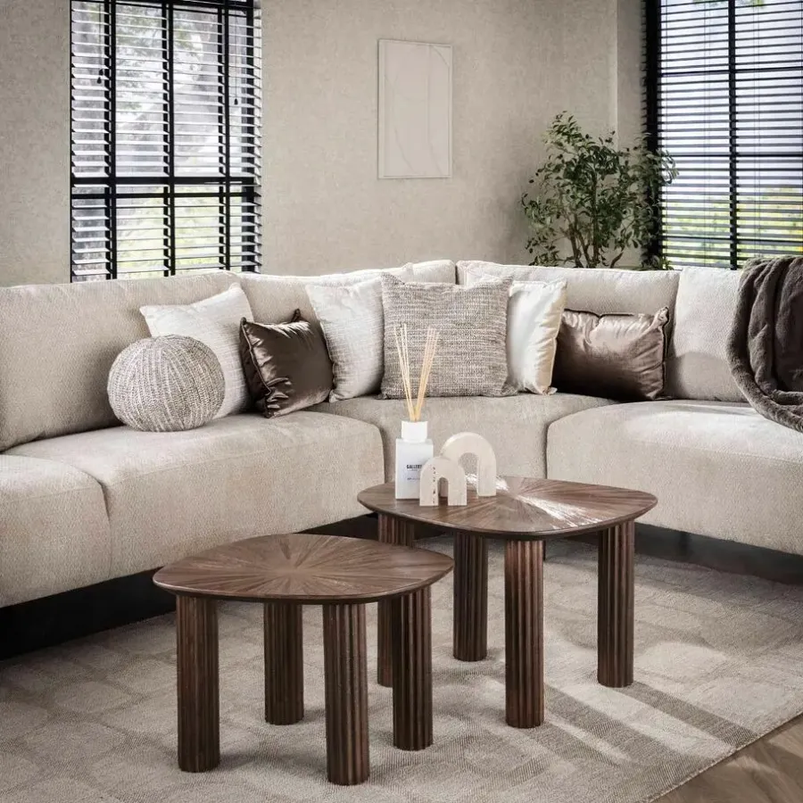 Giga Living Salontafel - Vierhoekig - Set Van 2 - Teakhout - Maya