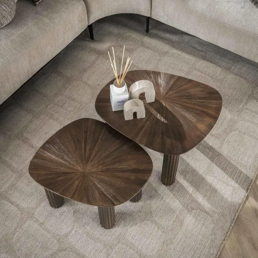 Giga Living Salontafel - Vierhoekig - Set Van 2 - Teakhout - Maya