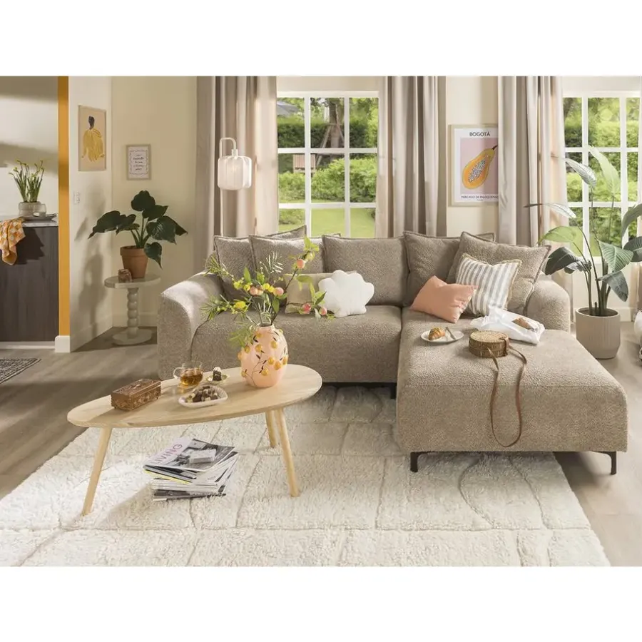 Salontafels-Leen Bakker Salontafel Arvin - naturelkleur - 50x100x40 cm