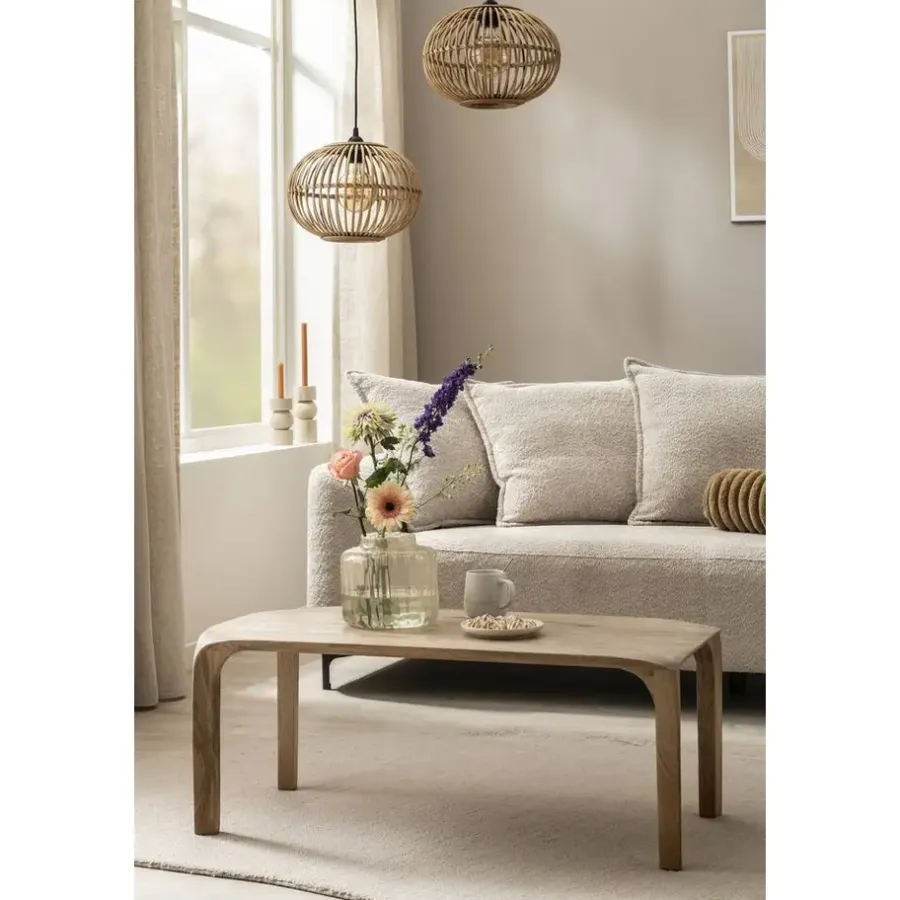 Leen Bakker Salontafel Bansi - mangohout - 50x100x50 cm