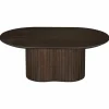 Giga Meubel Salontafel Donkerbruin Mangohout - Ovaal - 120x70x35cm - Ava