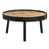 Leen Bakker Salontafel Jacco - naturel/zwart - 38xØ74 cm