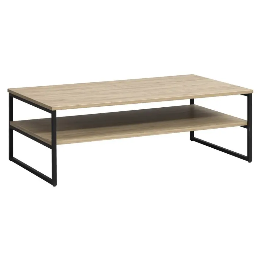 Leen Bakker Salontafel Lucca met plateau - naturelkleur - 40x118x67 cm