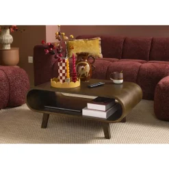 Salontafels-Leen Bakker Salontafel Matteo - walnoot - 37x90x55 cm