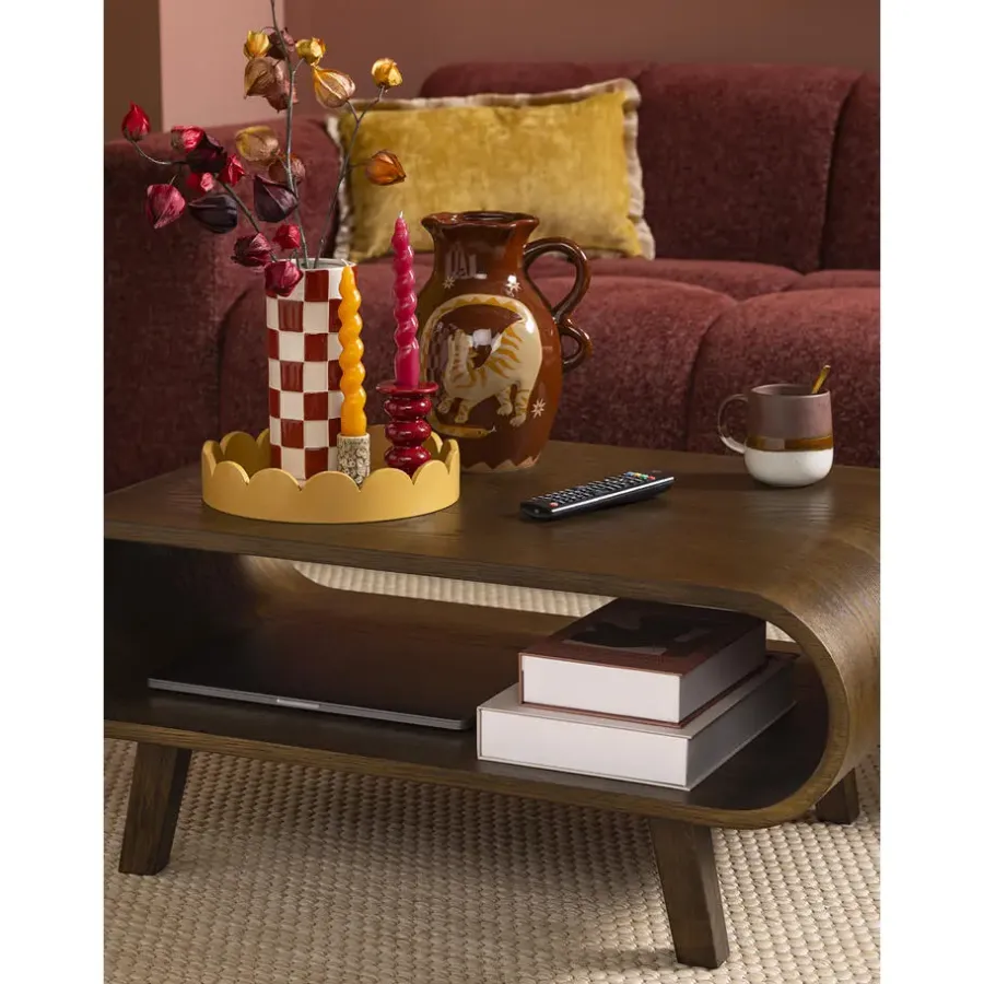 Salontafels-Leen Bakker Salontafel Matteo - walnoot - 37x90x55 cm