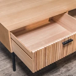 Salontafels-Nordlys Salontafel met 1 lade van essen en metaal