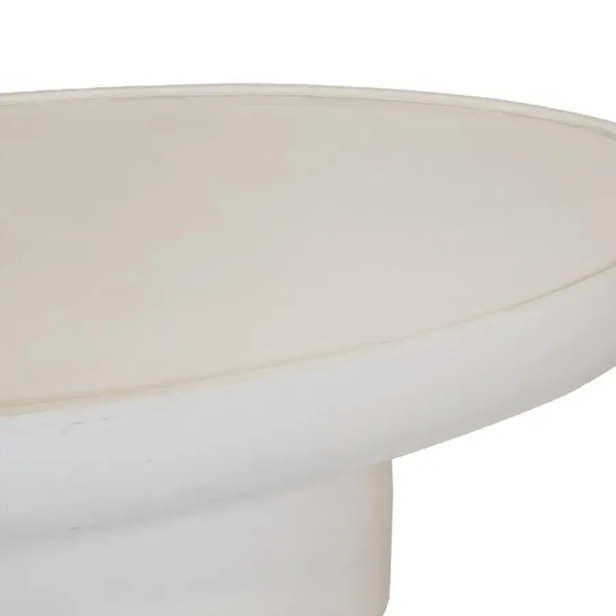 Salontafels-Giga Meubel Salontafel Ovaal - Beige - Betonlook - 120cm - Tess