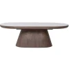 Giga Meubel Salontafel Ovaal - Walnoot Hout/Keramisch - 120x60x38cm - Alba