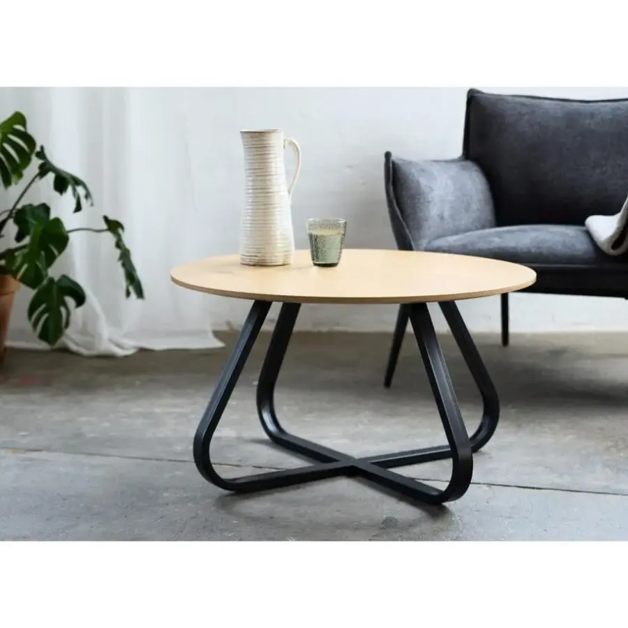 Salontafels-Giga Living Salontafel Rond Ø80cm - Naturel Eiken - Cesura