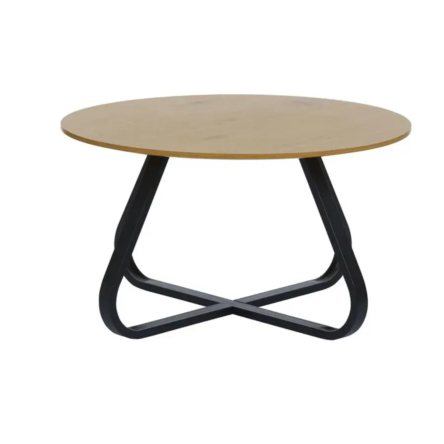 Salontafels-Giga Living Salontafel Rond Ø80cm - Naturel Eiken - Cesura