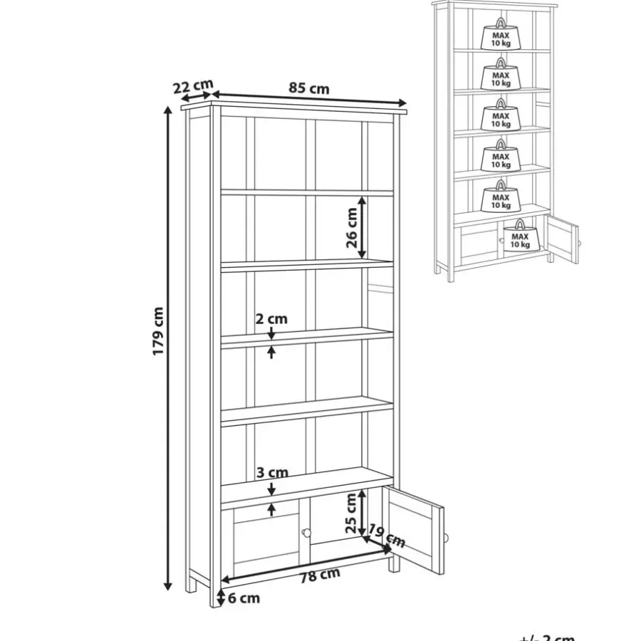 Leen Bakker SALTON - Boekenkast - Lichte houtkleur - Sassafras