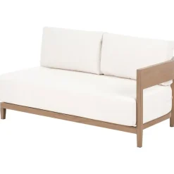 Leen Bakker SAMPIERI - Tuinbank met salontafel - Bruin/ Lichtbeige - Aluminium