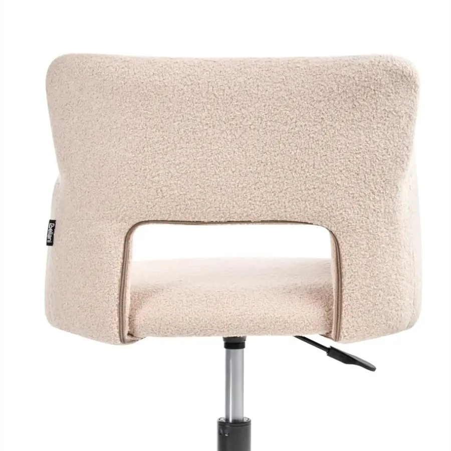 Leen Bakker SANILAC - Bureaustoel - Beige - Bouclé