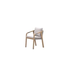 Tuinstoelen-Garden Impressions Santos dining fauteuil - acaciahout met white wash - taupe - sand