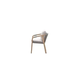 Tuinstoelen-Garden Impressions Santos dining fauteuil - acaciahout met white wash - taupe - sand
