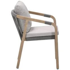 Tuinstoelen-Garden Impressions Santos dining fauteuil - acaciahout met white wash - taupe - sand