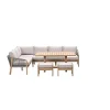 Garden Impressions Santos lounge-diningset - 5-dlg.-links -acaciahout met white wash-sand