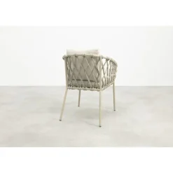 Tuinstoelen-Van der Garde Tuinmeubelen - Premium Sara dining tuinstoel - Rope/Latte - Zandkleur